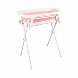 Banheira Compacta Koa Rosa + Suporte Branco - Galzerano
