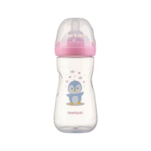 Mamadeira Serena Pinguim Rosa 330ml – Pimpolho