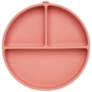 Pratinho Em Silicone Com Ventosa Rosa Escuro - Buba