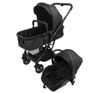 Carrinho de Bebê Magnus TS Preto + Bebê Conforto - Baby Style