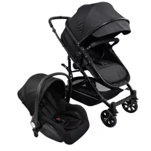 Carrinho de Bebê Wonder TS Preto + Bebê Conforto - Baby Style