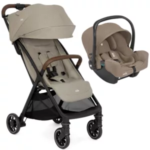 Carrinho Pact Pro Bege Oak + Bebê Conforto I-Snug Marrom Cashew - Joie