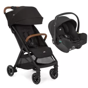 Carrinho Pact Pro Chumbo Shale + Bebê Conforto I-Snug Preto Raven - Joie
