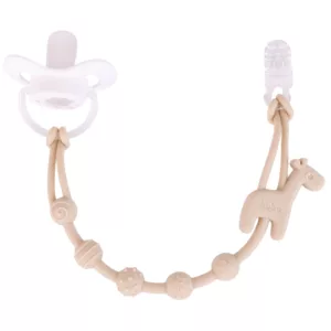 Prendedor De Chupeta Em Silicone Cloudy Girafa - Buba