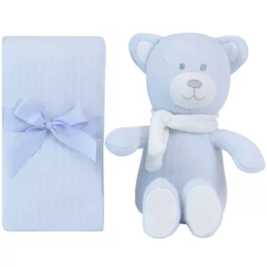 Kit Ursinho Com Mantinha Azul - Buba