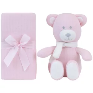 Kit Ursinho Com Mantinha Rosa - Buba