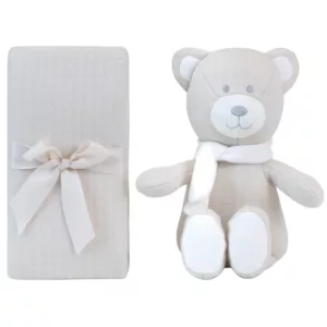 Kit Ursinho Com Mantinha Bege - Buba
