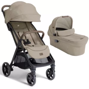 Carrinho de Bebê Parcel LX Areia Sandstone + Moisés Ramble XL Signature - Joie