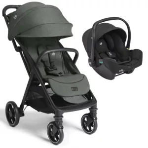 Carrinho de Bebê Parcel LX Verde Evergreen + Bebê Conforto I-Snug Preto Raven - Joie