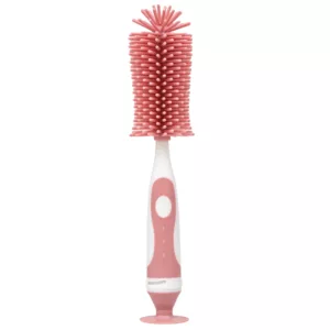 Escova De Mamadeira Em Silicone Rosa - Buba