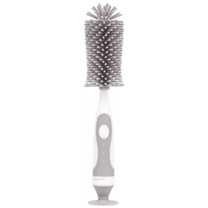 Escova De Mamadeira Em Silicone Cinza - Buba