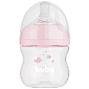 Mamadeira Easy Flow Anticólica Nuvem Rosa 120ml - Buba