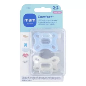 Kit Chupeta Comfort Azul e Branca - Mam