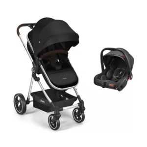 Carrinho Moisés Travel System Jazz Preto + Bebê Conforto - Litet