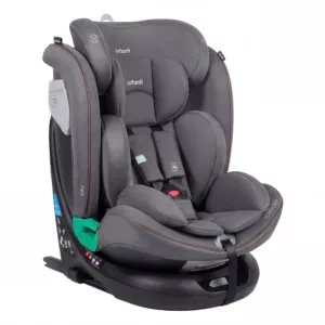 Cadeira Auto Nonna 360° Cinza Asfalto - Infanti