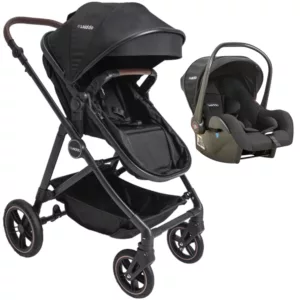 Carrinho Aspen Preto + Bebê Conforto Casulo Click - Kiddo