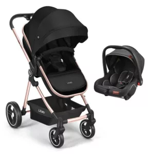 Carrinho Moisés Travel System Jazz Rose Gold + Bebê Conforto - Litet