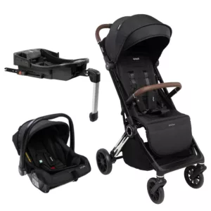 Carrinho TS Nivola Duo Preto Lunar + Base Isofix Zion Preta - Infanti