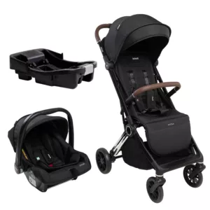 Carrinho TS Nivola Duo Preto Lunar + Base Zion Preta - Infanti