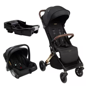 Carrinho TS Nivola Duo Preto Solar + Base Zion Preta - Infanti