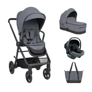 Carrinho De Bebe Mia 3 Em 1 Grey - Kikka Boo