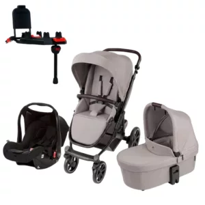 Carrinho de Bebe Como 4 Plus Corn + Moisés + Bebê Conforto + Adaptador + Bolsa + Base Isofix – Abc Design