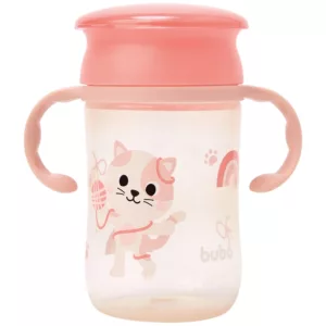 Copo de Treinamento 360° Bubazoo Gato 300ml 12m+ - Buba