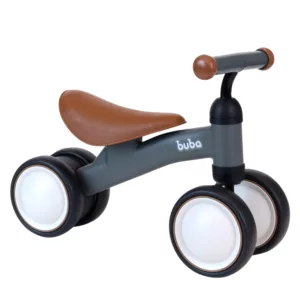Bicicleta De Equilíbrio 4 Rodas Cinza - Buba