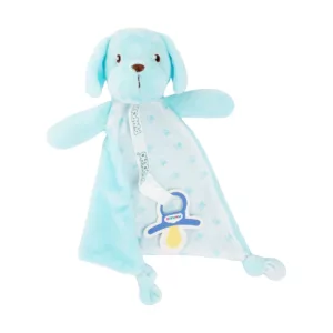Naninha Com Prendedor De Chupeta Cachorro Azul - Pimpolho