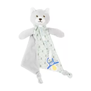 Naninha Com Prendedor De Chupeta Gato Cinza - Pimpolho