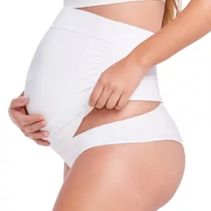 Faixa de Barriga Sustentação para Gestante Branco - Plié