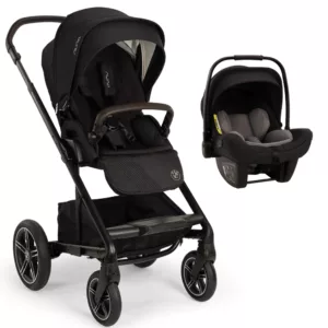 Carrinho Mixx Next BMW Preto Element + Bebê Conforto Pipa Next Preto Caviar - Nuna